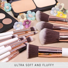 Load image into Gallery viewer, Complete Professional Vegan Makeup Brush Set - Soft Brushes &amp; Eco-Friendly Case