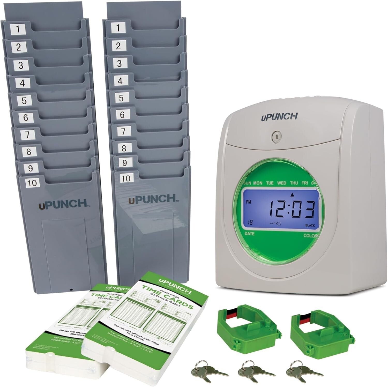 Small Business Time Clock Bundle: Accurate Tracking with 100 Cards & Accessories