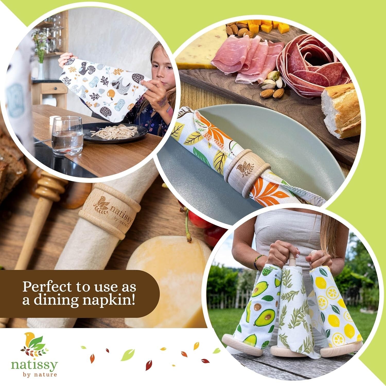 10 Durable Organic Cotton Cloth Towels - Sustainable Reusable Paper Alternatives