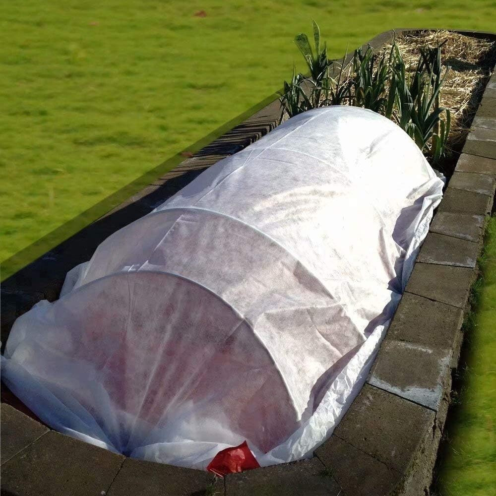 Breathable White Plant Covers for Vegetables - Frost & Sun Protection 10'x100'