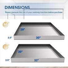 Load image into Gallery viewer, Heavy Duty 304 Stainless Steel Washing Machine Drain Pan - Anti-Slip Design