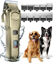 Load image into Gallery viewer, Rechargeable Waterproof Dog Clippers for Easy Grooming - 10 Detachable Combs