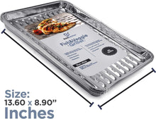 Load image into Gallery viewer, Versatile 25-Pack BBQ Grill Liners | Dishwasher Safe Aluminum Cooking Trays