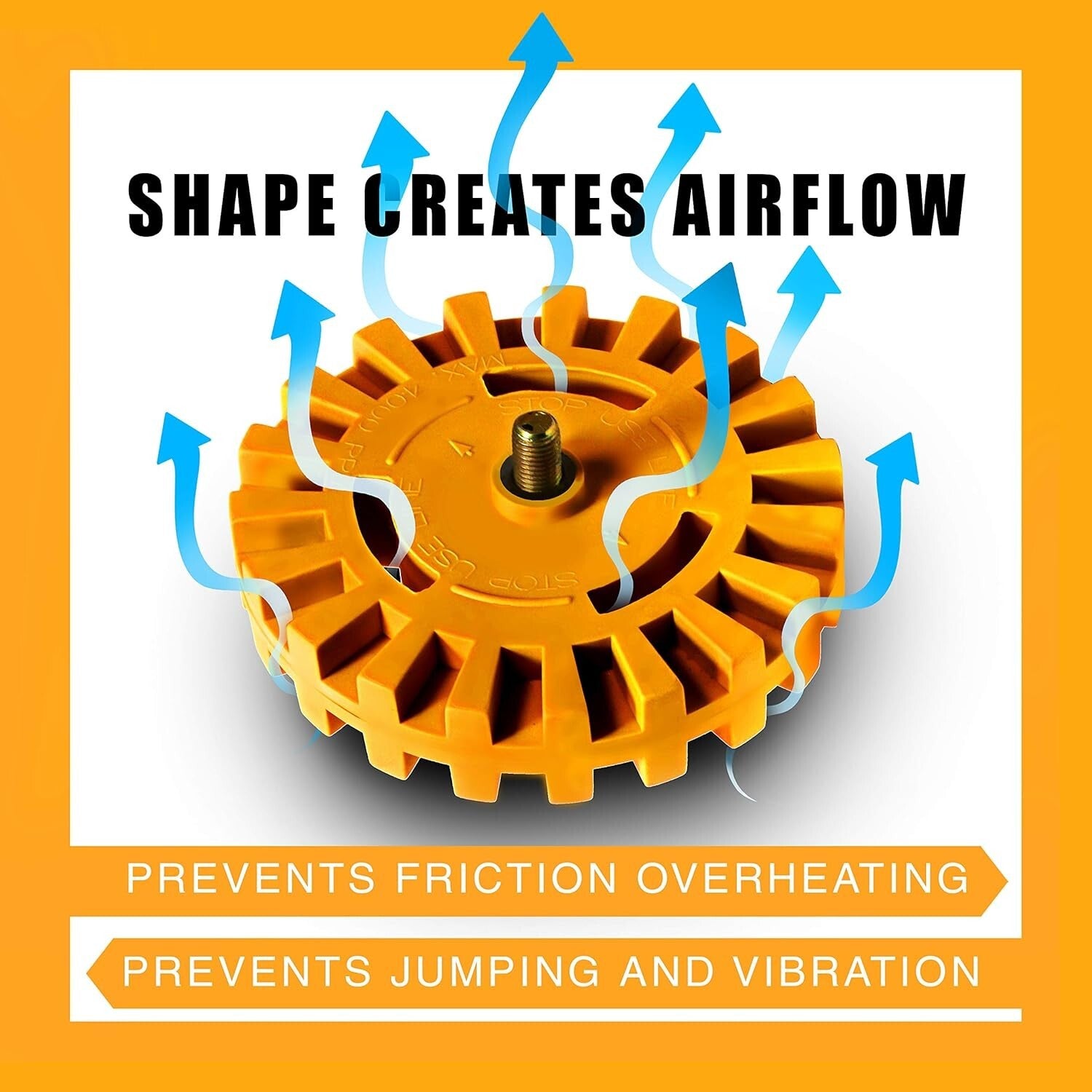 4-Inch Rubber Eraser Wheel - Medium Grit Decal Remover Pad with Drill Adapter