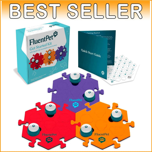 Communicate with Your Pets: 6 Recordable Talking Buttons with HexTile Mats