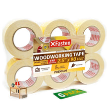 Load image into Gallery viewer, Easy Peeling Residue-Free Double-Sided Tape, 2.5" x 90' - 6 Pack for Woodworking