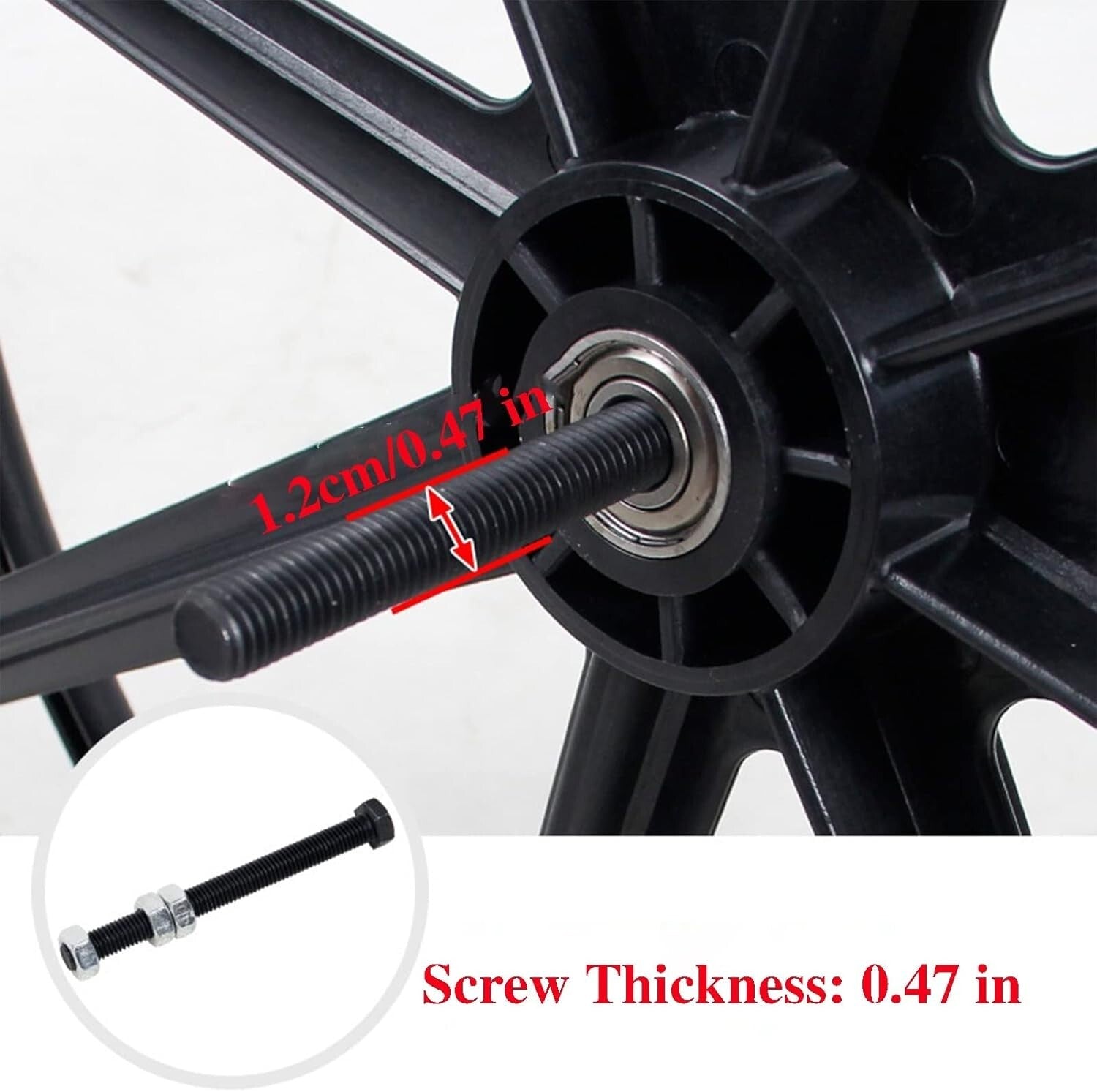 Durable 24-Inch Wheelchair Wheel Replacement - Puncture-Proof Nylon Design