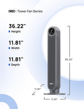 Load image into Gallery viewer, Advanced Tower Fan with 90° Oscillation - Safe, Easy-Clean Cooling Solution