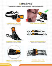 Load image into Gallery viewer, Durable 1 in x 10 ft Tie-Down Straps, 500lbs Load Limit - Ultimate Reliability