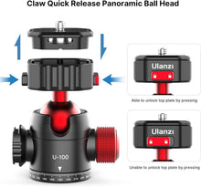 Load image into Gallery viewer, Professional 360° Rotating Ball Head with Quick Release for Tripods &amp; Cameras
