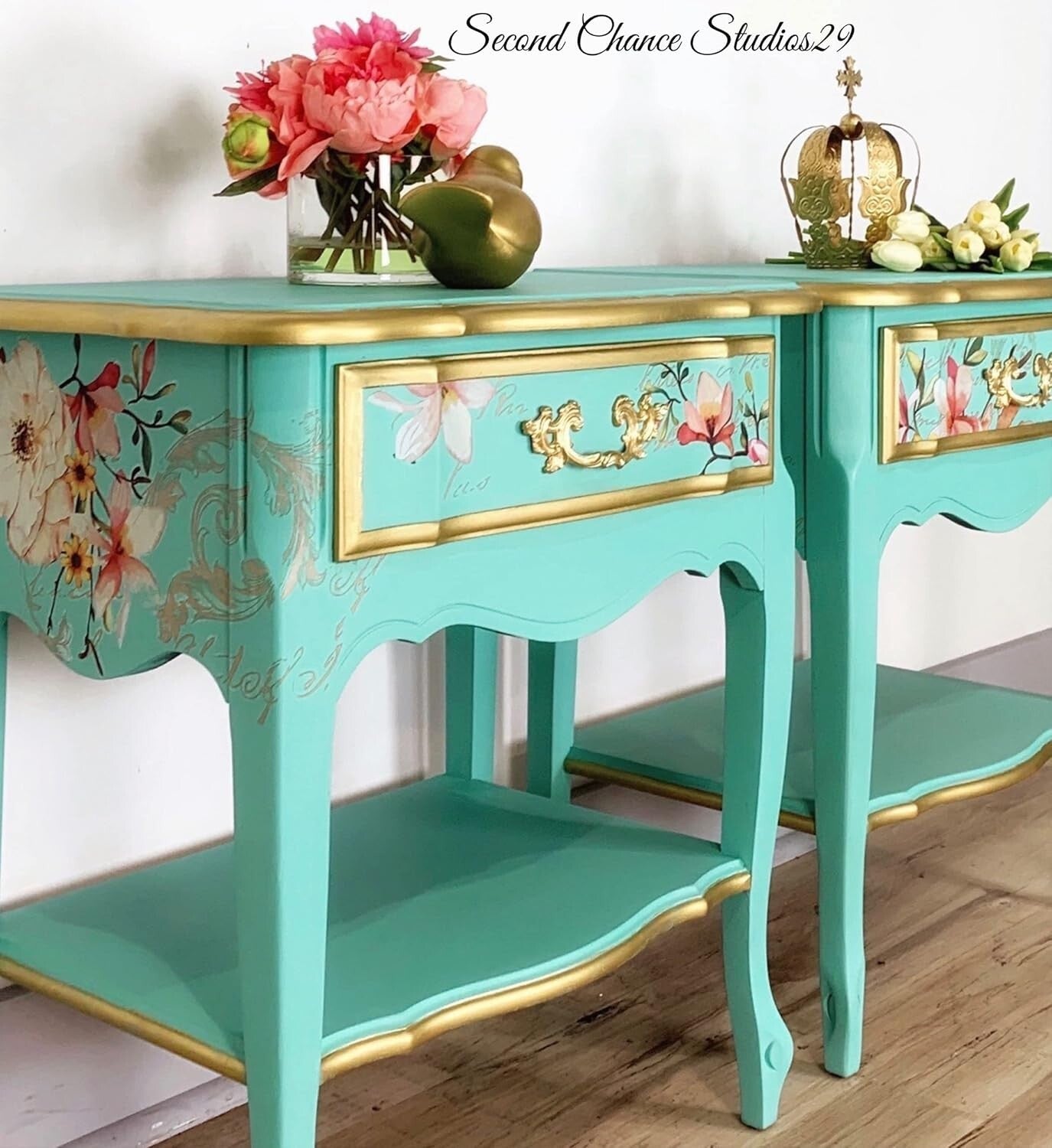 Elegant Floral Decor Transfer - 30 x 44 Inches for Versatile Interior Design