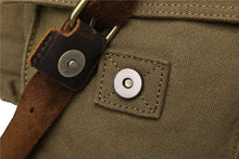 Load image into Gallery viewer, Vintage Military Leather Canvas Messenger Bag - Durable 13-Inch Laptop Carrier