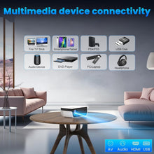 Load image into Gallery viewer, Mini Projector 1080P - 7500L Brightness &amp; 2 Speakers for Home Theater Experience