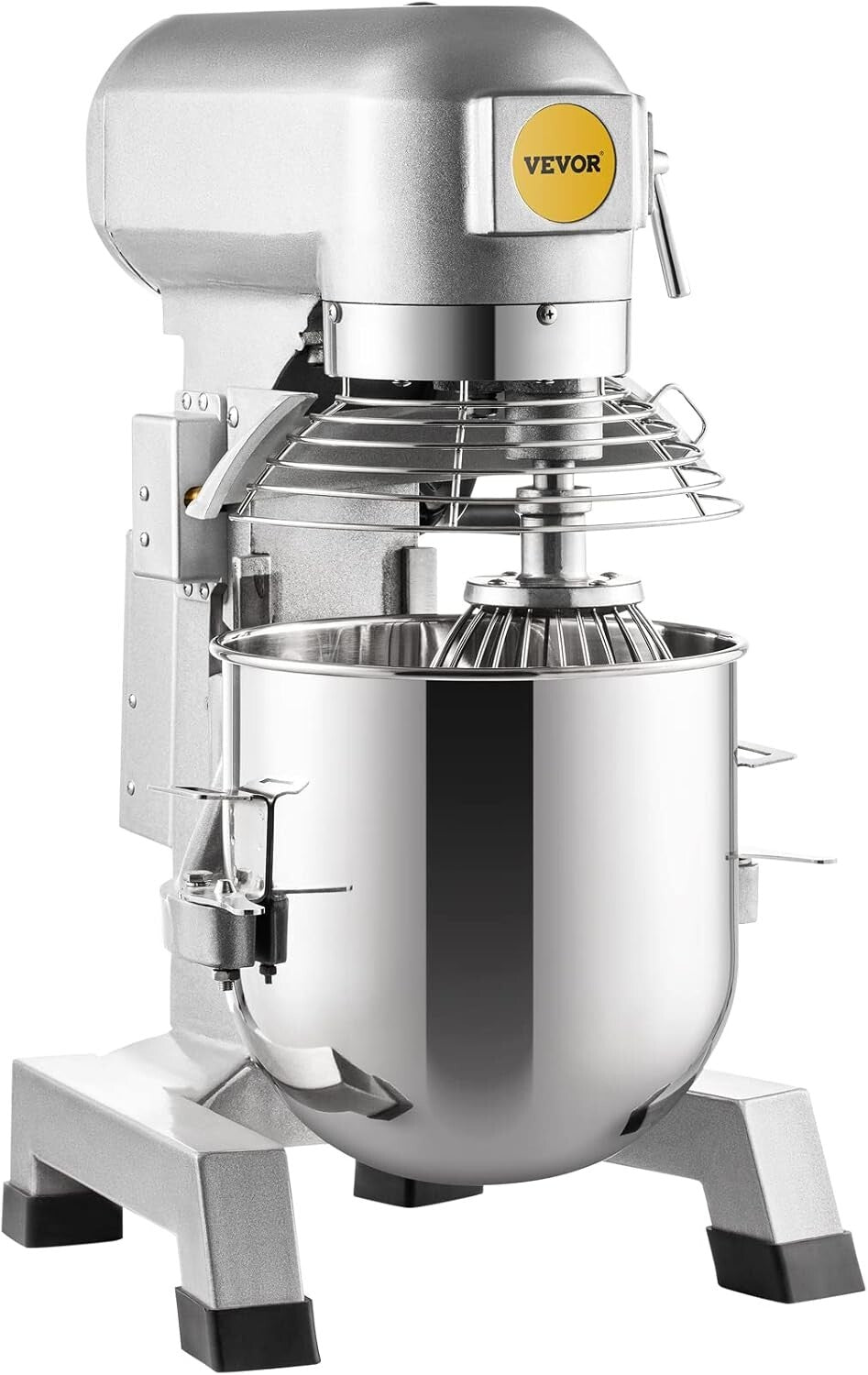 Durable 15Qt Stainless Steel Mixer with 3 Adjustable Speeds & Whip Attachments