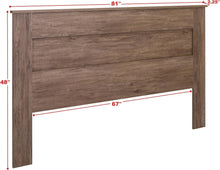 Load image into Gallery viewer, Stylish Flat Panel King Headboard - Drifted Gray Wood with Easy Mounting System