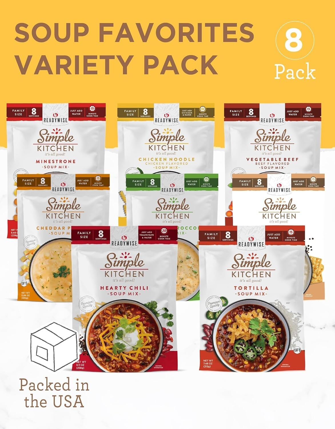 Organic Freeze-Dried Soup Sampler - Ready-to-Eat Meals for Family & Adventures
