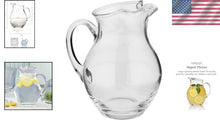 Load image into Gallery viewer, Napoli Clear Glass Beverage Pitcher – Perfect for Entertaining Up to 70 Ounces