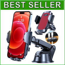 Load image into Gallery viewer, Versatile 360-Degree Car Phone Mount with Strong Suction - Thick Case Friendly