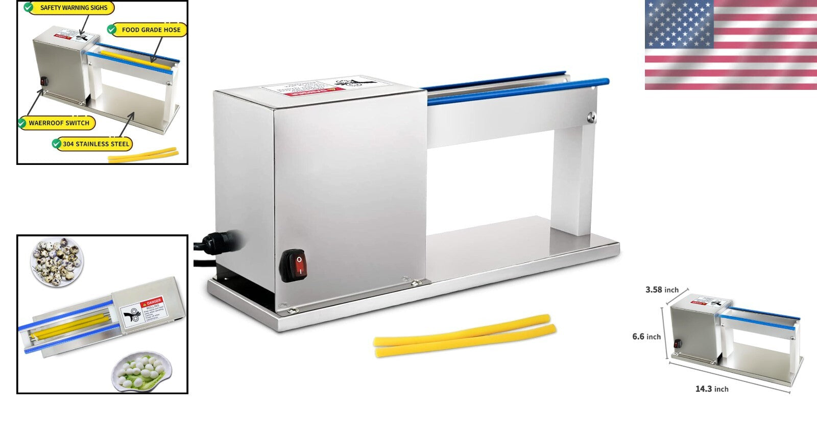 Electric Quail Egg Peeler with 18W Motor - Automatic Stainless Steel Sheller