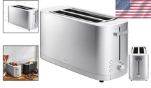 Load image into Gallery viewer, Premium 2-Slice Long Slot Toaster with Defrost and Reheat Functions in Silver