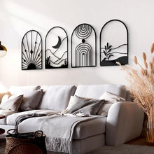 Load image into Gallery viewer, Stylish Abstract Metal Wall Art Set - 17 x 12 Inches for Living &amp; Study Rooms