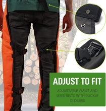 Load image into Gallery viewer, Professional Chainsaw Chaps - Lightweight, Water &amp; Oil-Resistant Gear, 35 in