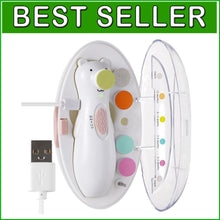 Load image into Gallery viewer, Rechargeable Baby Nail Clippers with Interchangeable Heads - Gentle &amp; Efficient