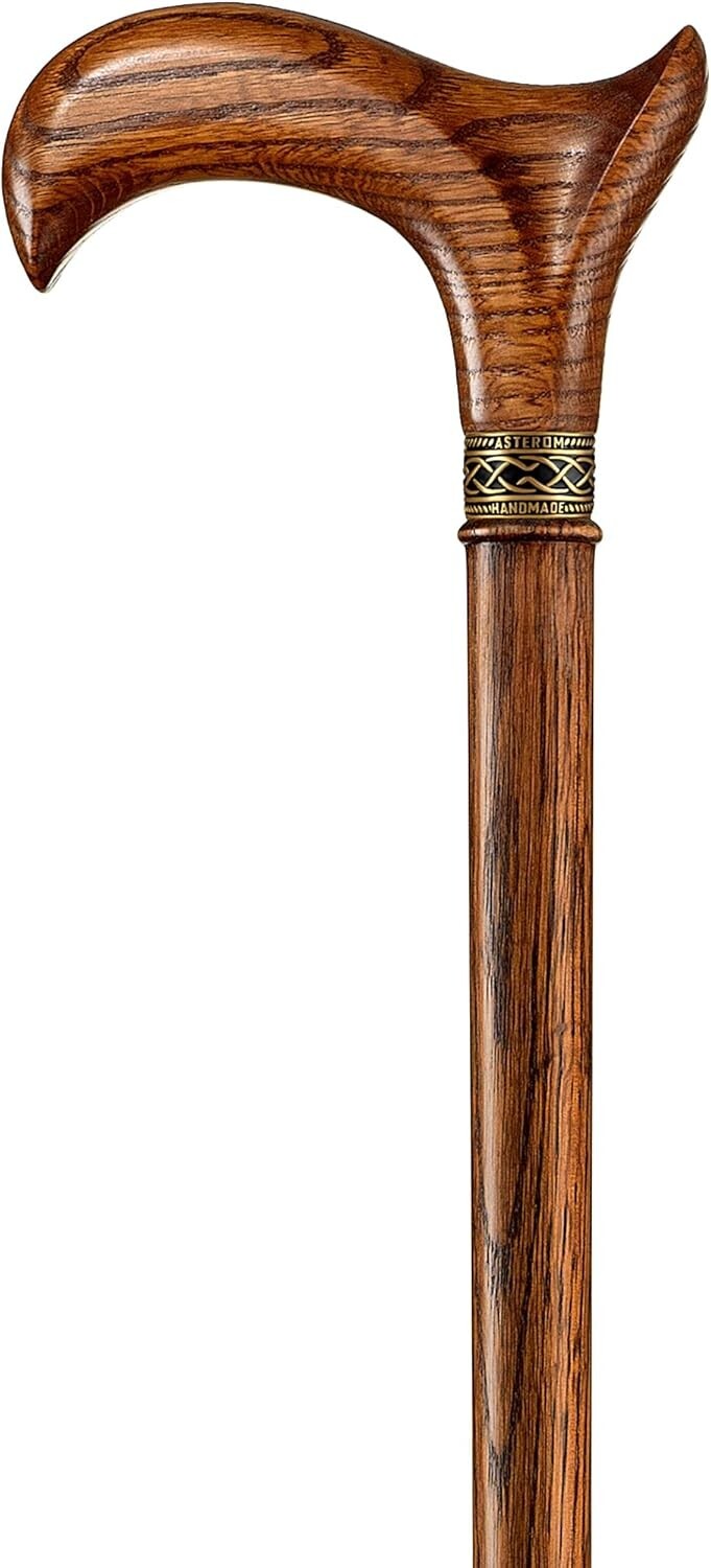 Fashionable 33-Inch Wooden Cane - Handmade Ergonomic Design for Every Lifestyle