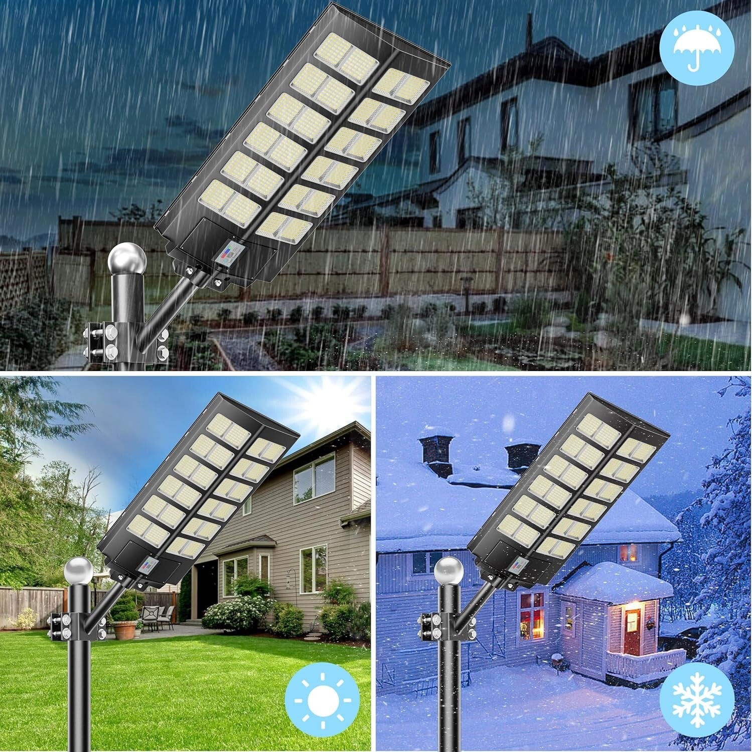 300000 Lumens Waterproof Solar Street Light Set – Motion Sensor Outdoor Lighting