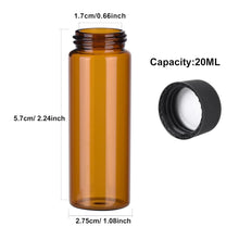 Load image into Gallery viewer, Professional Pack of 100 Leakproof 20ML Glass Vials - Ideal for Labs and Home