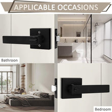 Load image into Gallery viewer, 6 Pack Matte Black Keyed Alike Door Handles - Secure and Stylish Entry Solution