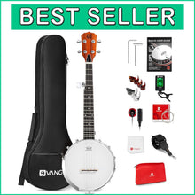 Load image into Gallery viewer, Lightweight 26 Inch Mahogany Mini Banjo - Perfect for Music Lovers on the Go