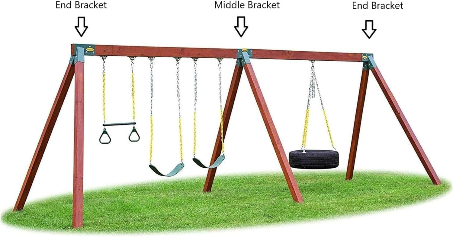 DIY Swing Set Bracket Kit with Steel A-Frame Brackets for Hassle-Free Assembly