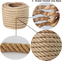 Load image into Gallery viewer, Durable Twisted Manila Rope 3/4 Inch x 100 Feet – Ideal for Landscaping &amp; Crafts