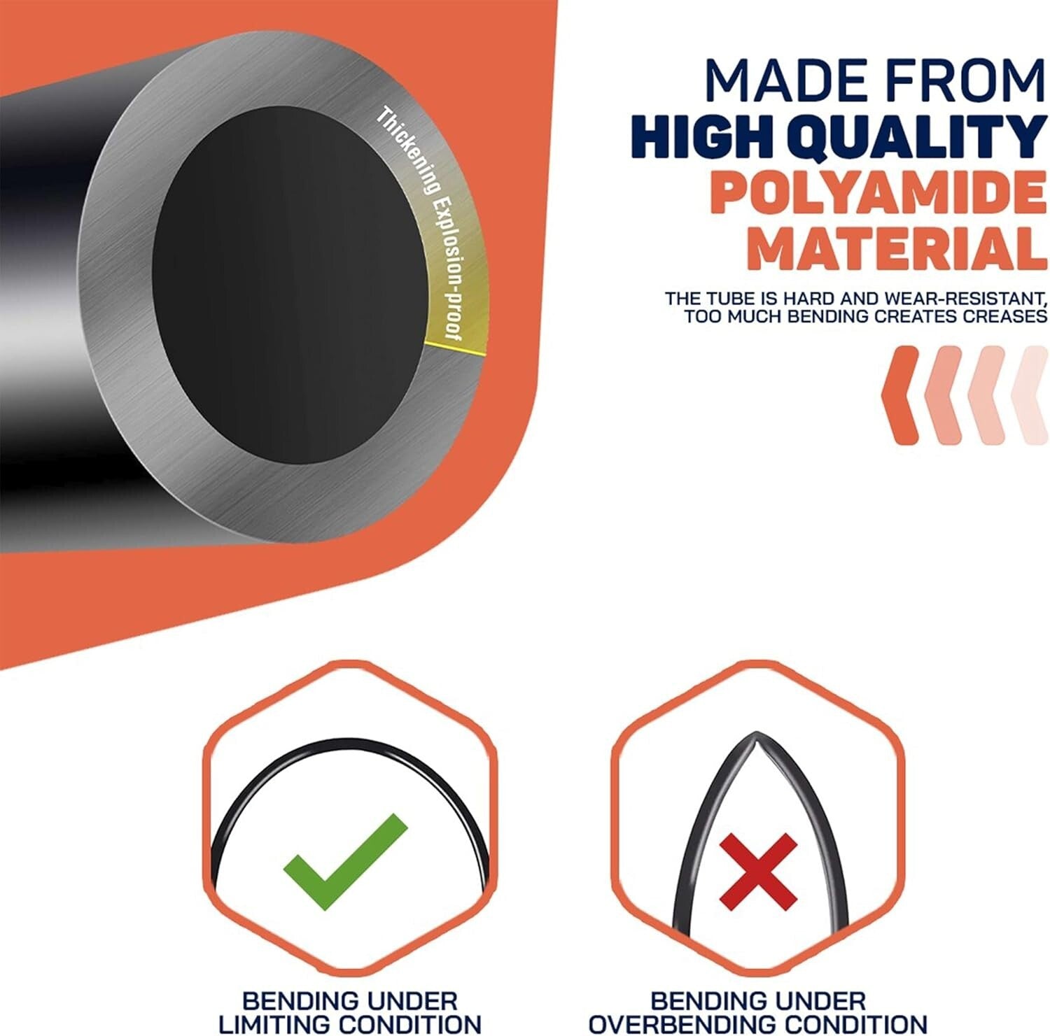 100 Feet 1/4" Air Line Tubing - Durable Nylon Hose for Extreme Conditions