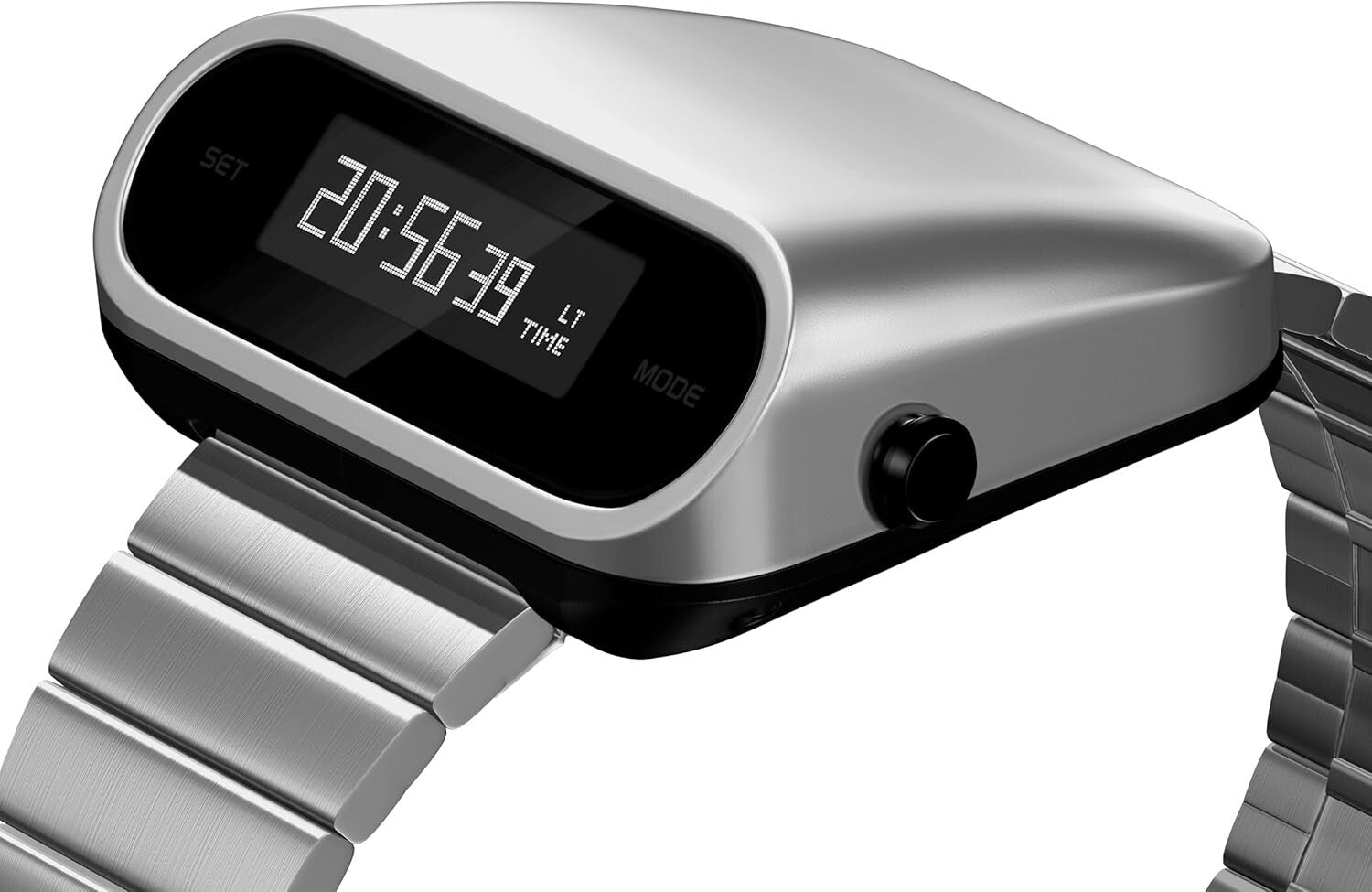 Stylish Men's OLED Digital Watch—Stainless Steel with Custom Watch Faces