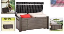 Load image into Gallery viewer, Multi-Functional 120 Gallon Resin Storage Bench - Secure &amp; Stylish Solution