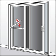 Load image into Gallery viewer, Premium Sliding Door Security Bar - 25.75 to 47.5 Inches, Black Locking System