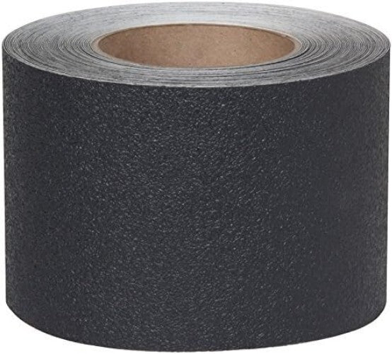12' Roll of Black Rubberized Non-Slip Tape - Tough, Comfortable, High-Traction