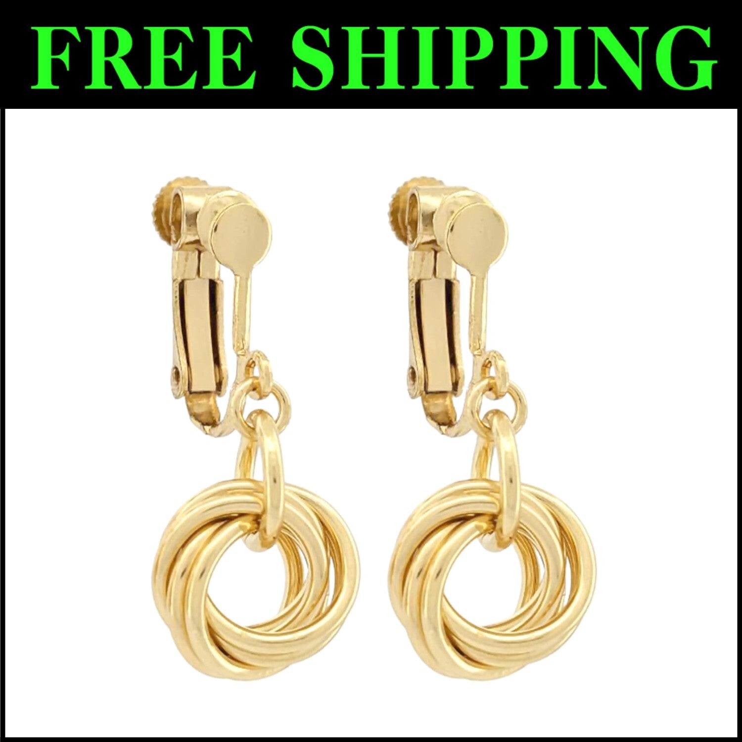 Handcrafted Love Knot Clip-On Earrings - Everyday Luxury for the Classy Woman