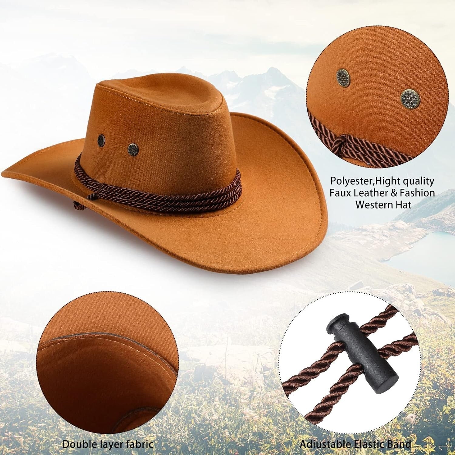 Versatile Cowboy Hats and Bandanas Bundle - Ideal for Parties & Gatherings