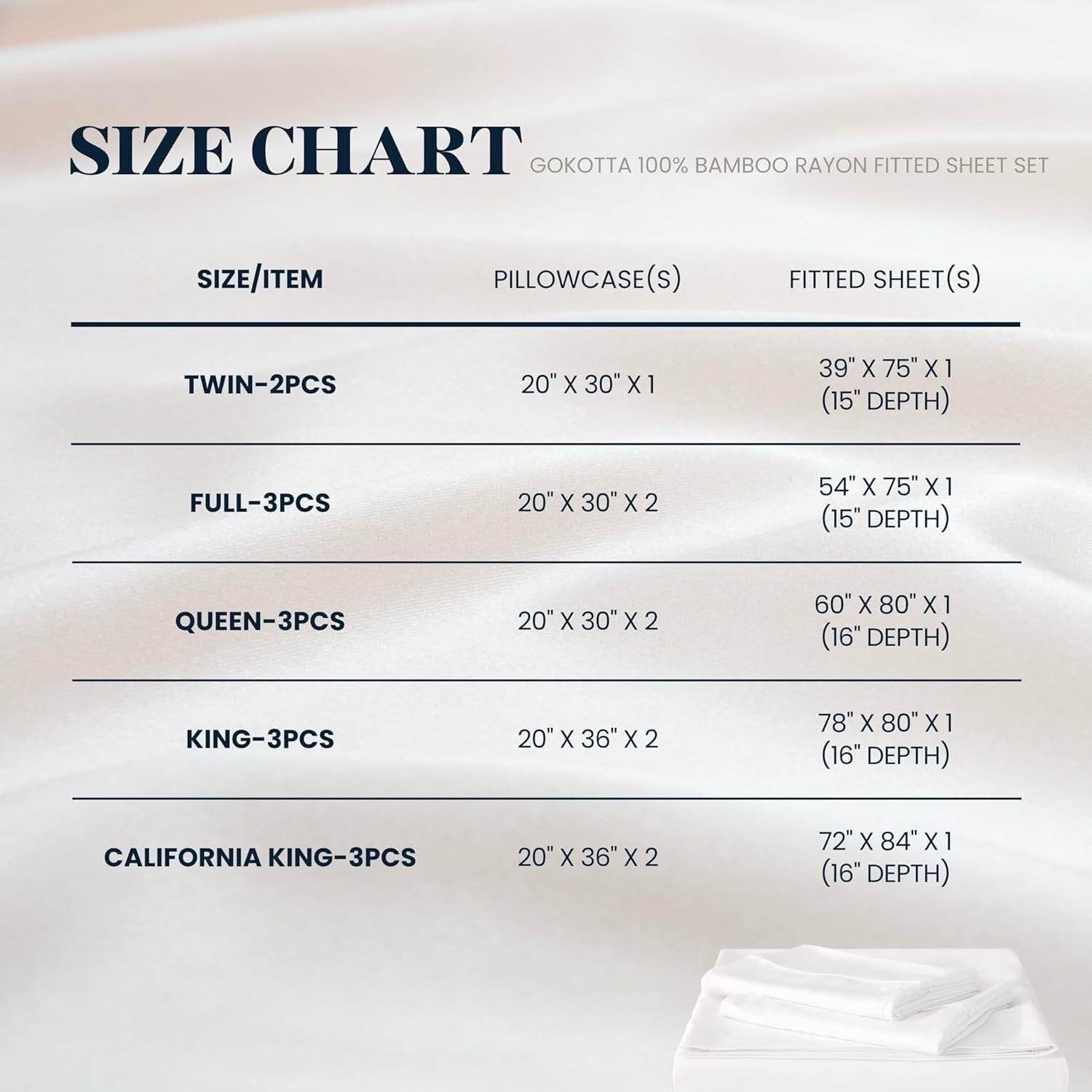 300 Thread Count Bamboo Rayon Full Set - Cooling Fitted Sheet & Pillowcases