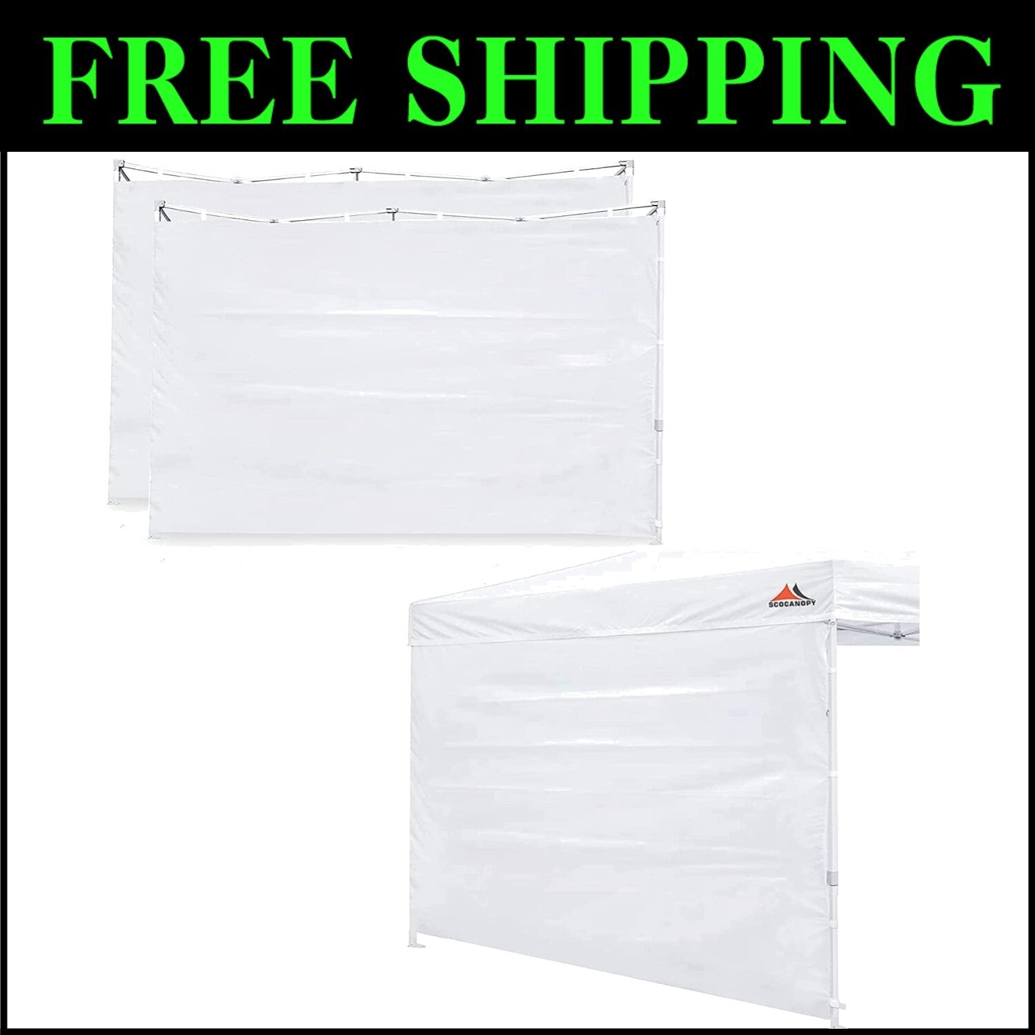 3-Pack Waterproof Sidewalls for 12x12ft Canopy - UV Protection & Durability