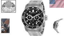 Load image into Gallery viewer, Luxury Men's Pro Diver Watch with Stainless Steel Band and Flame Fusion Crystal