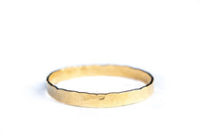 Load image into Gallery viewer, Hand Hammered 14k Gold Filled Thumb Ring - 3mm Wide Stacking Band Size 10