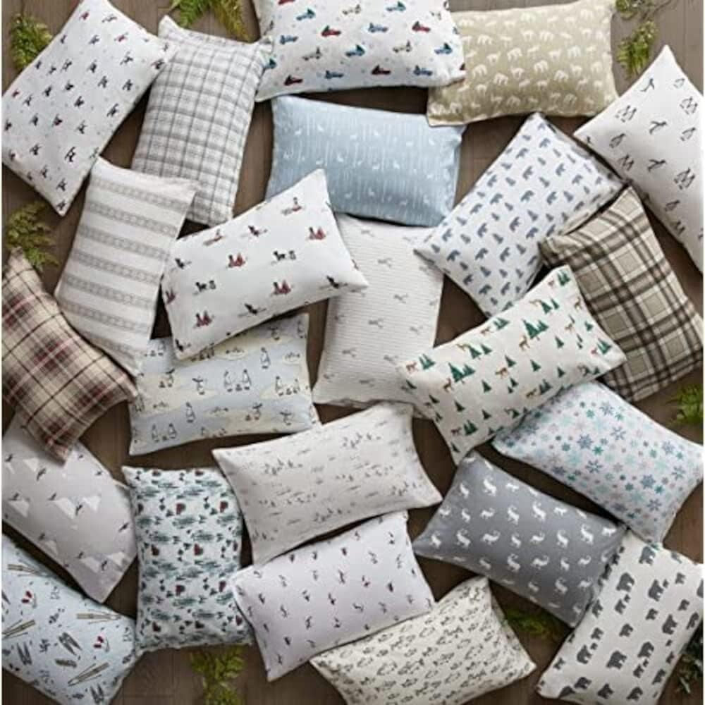 Breathable Cotton King Sheet Set with Charming Flannel Print - Giftable Luxury