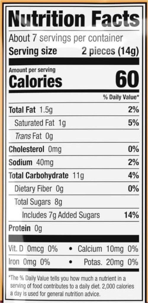 Caramel Flavored Nips Hard Candy - Individually Wrapped 3.25 oz, Pack of 24