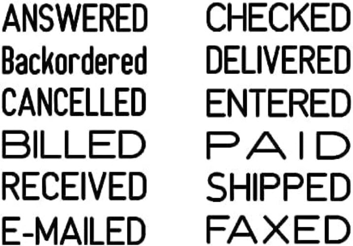 Durable 12-Message Professional Date Stamp with Built-In Ink Cover - 5117 Model