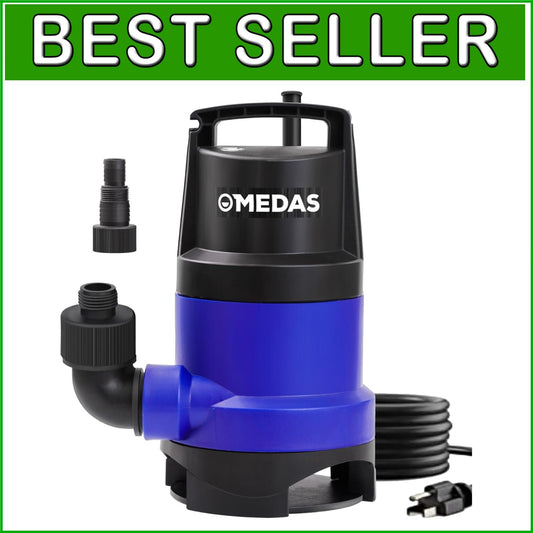 Durable 1HP Sump Pump with 31ft Lift and Ergonomic Handle for Easy Transport