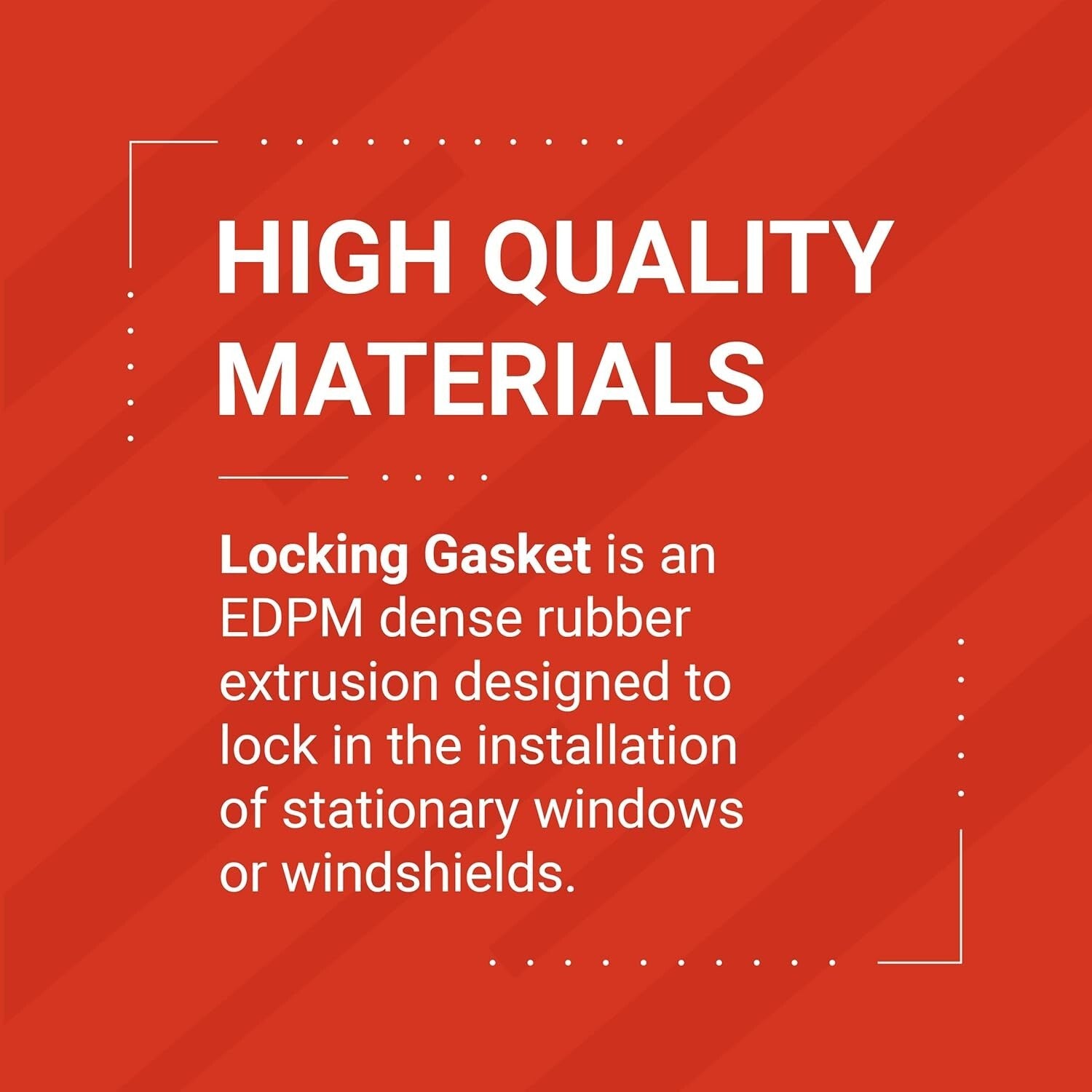 Versatile 25' EPDM Rubber Window Gasket - One-Piece Locking Seal for Windshields